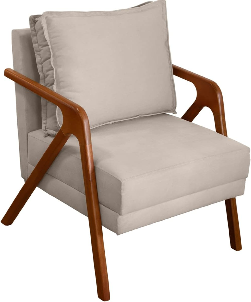 
Kit 2 Poltronas Para Sala Decorativas Shine Cadeiras Reforçadas Para Recepção Manicure Sala De Espera Consultório Escritório Confortável Em Madeira Maciça