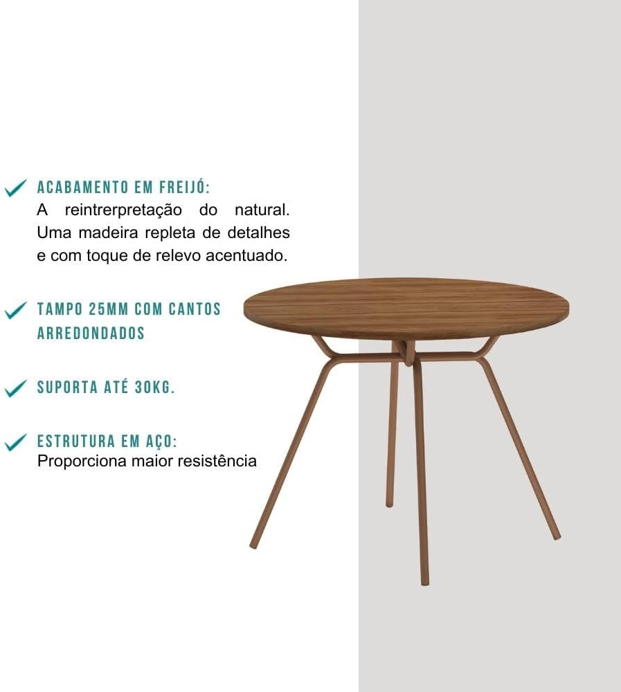 Conjunto Sala de Jantar 4 Cadeiras San Francisco Carraro