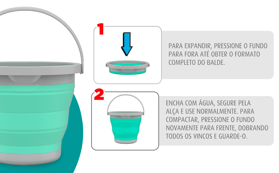 Balde Retrátil 5L da Flash Limp